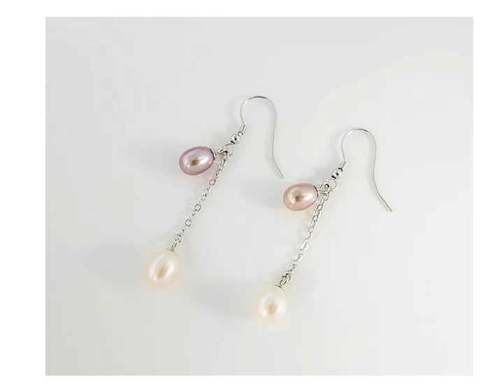 

COP30 Graceful women long earring,beautiful double pearls eardrop as a gift for your beloved girl