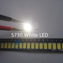 200 шт. SMD 5730 Диод Белый SMD 5730 0,5 Вт светодиодный 5630 6000 К 6500 к супер яркий чип SMD5630 5730SMD 150mA PCB SMT светодиод