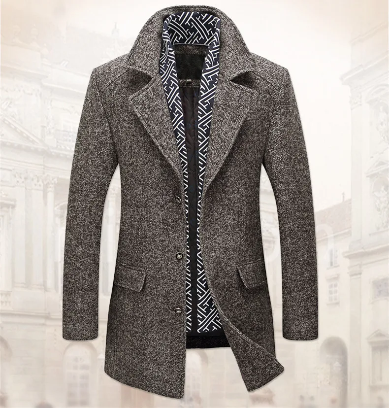 KOLMAKOV мужская одежда новые шерстяные пальто мужские зимние стильные ветровки со съемным шарфом высокое качество шерстяное пальто для мужчин