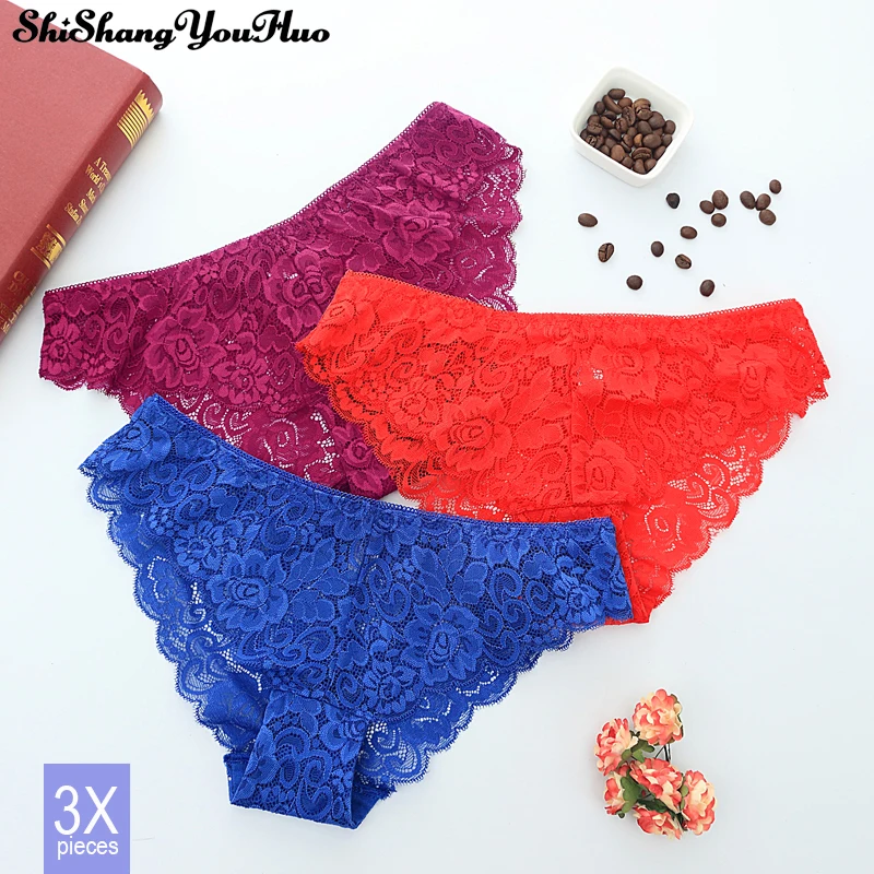 3pcs/lot Good Elasticity Breathable Lace Panties Women's Intimates Cotton Briefs Underwear Women Bragas Mujer Sexy Culotte Femme 3pcs/lot Good Elasticity Breathable Lace Panties Women's Intimates Cotton Briefs Underwear Women Bragas Mujer Sexy Culotte Femme