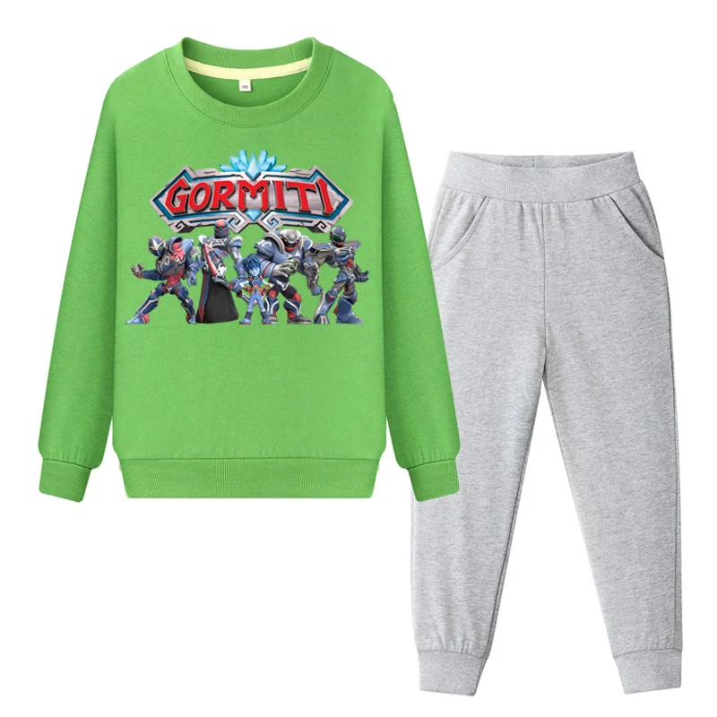 Kids Spring Outdoor Sports Tracksuits Boys Hoodies+Pant Suits Girls Pink Coat Clothing Sets Children Gormiti Clothes Set DY106 (4)