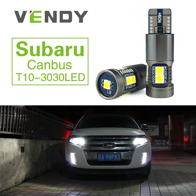 2x Canbus Car LED T10 W5W 194 Clearance Parking Light for Subaru