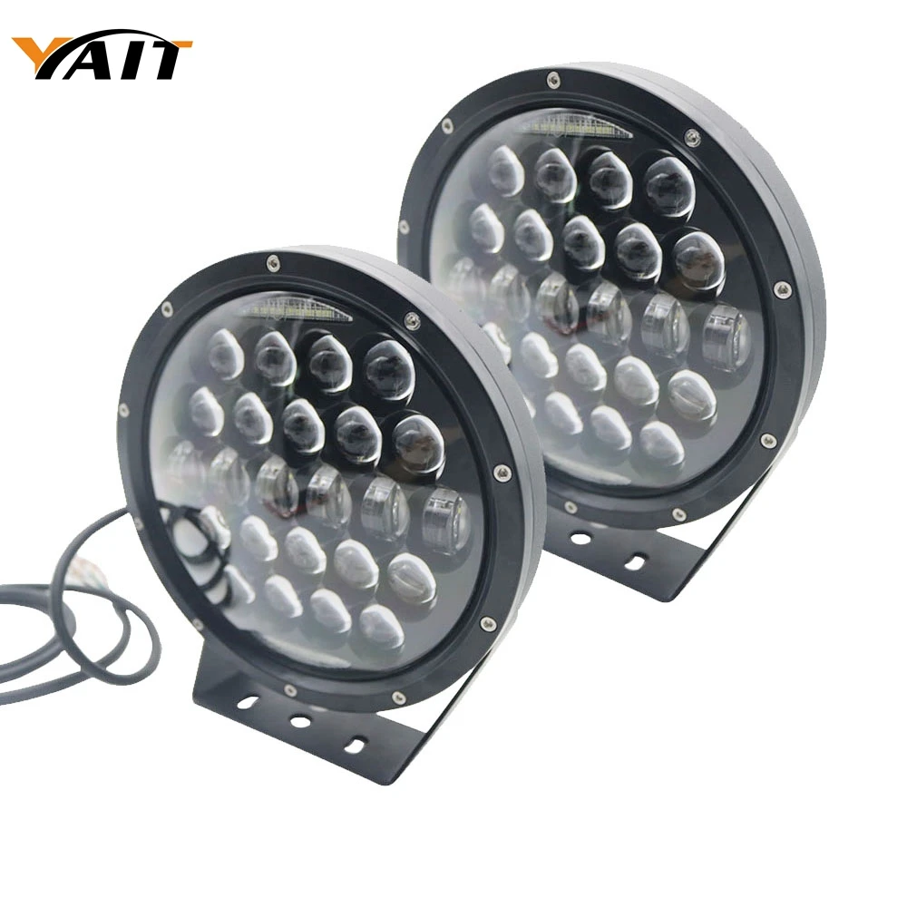 

Yait 2x 9" 300W Headlamp LED High Low Beam Work Light Off Road Light Bar Fog Light Driving Light Roof Bar Bumper