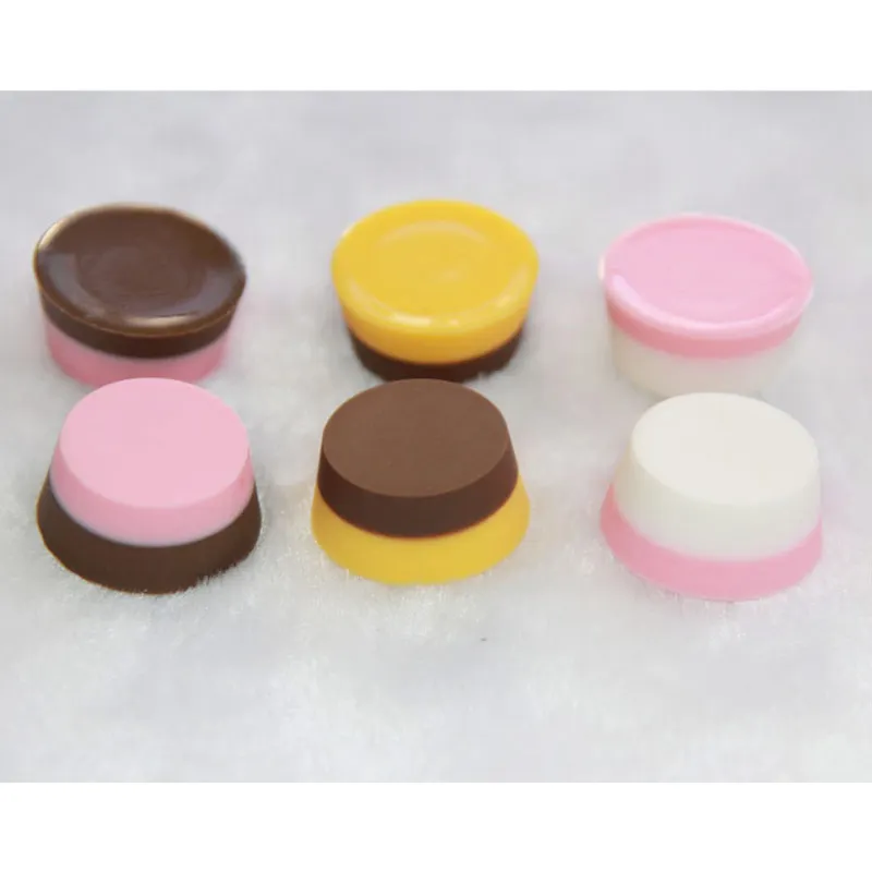 

10 PCS/LOT 1:1 Candy color Double taste Fake Chocolate Pudding Simulation Accessories For DIY Decoration Plastic Crafts #DIY037