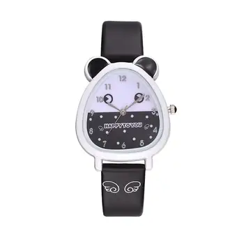 

Cute Cartoon Faux Leather Strap Children Kids Analog Quartz Wristwatch Gifts