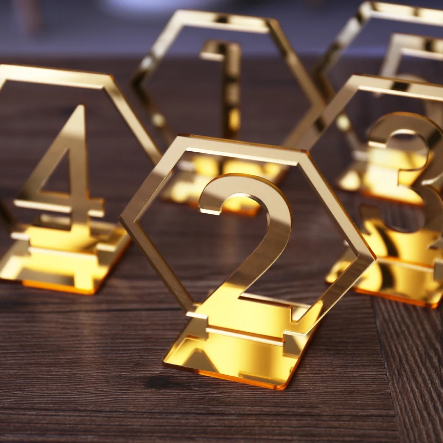 Acrylic-Gold-Geometric-table-numbers-wedding-Hexagon-Table-Numbers-Boho-Centerpiece-Table-Decor-mirror-gold-table