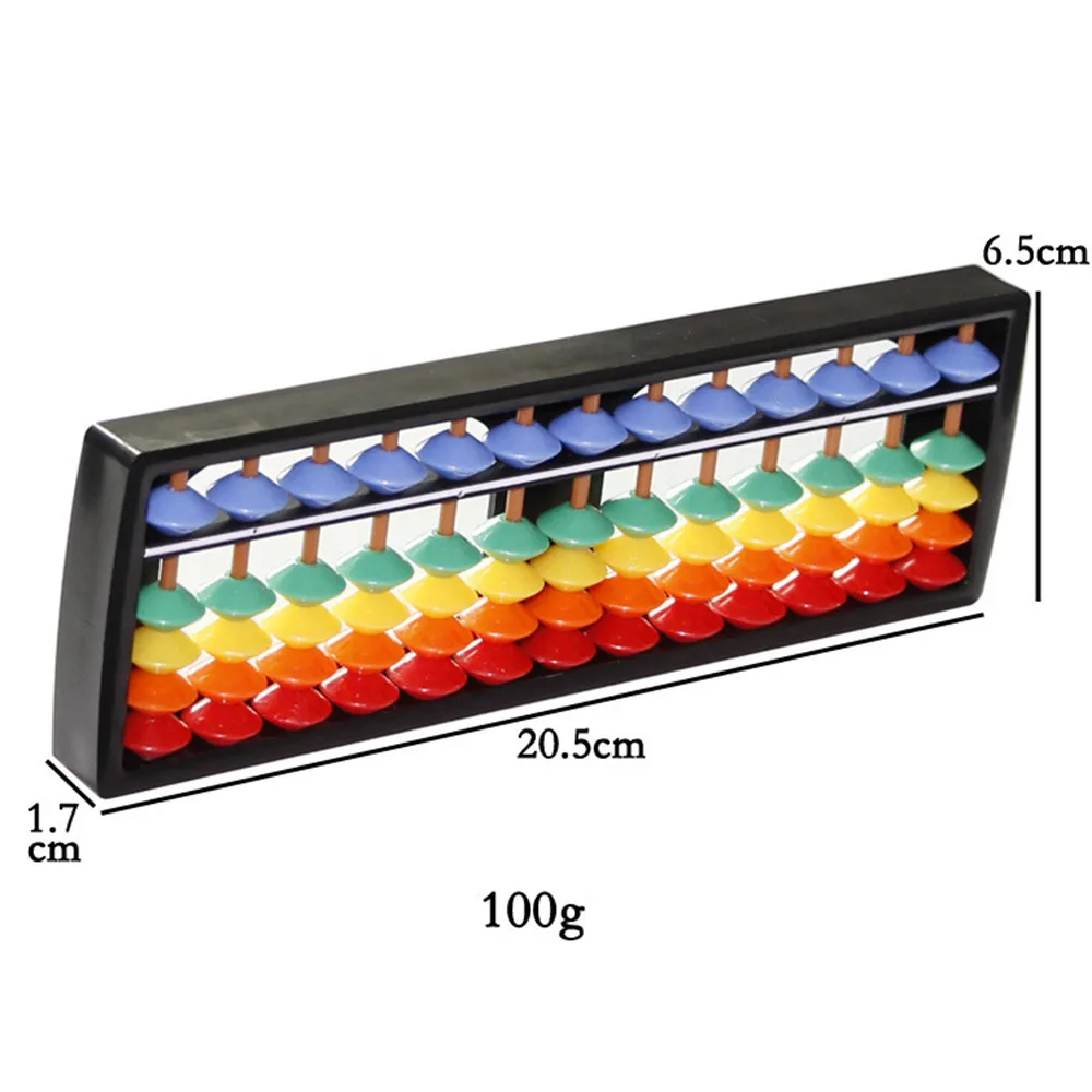 Пластиковые стержни Abacus, разноцветные бусины, арифметические счеты соробан, детские математические инструменты, игрушки, китайские игрушечные счеты, Обучающие счеты