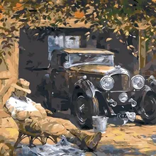 Живописи по номерам на холст оформлена стены искусства для гостиной 40x50 см раскраски DIY украшения дома картины aop007