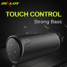 Zealot S8 Portable Wireless Bluetooth Speaker Touch Control Sport Bicycle HiFi Stereo Car Column Subwoofer Support TF Card AUX