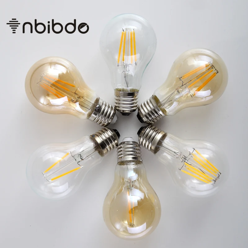 

A60 LED Edison Bulb E27 2W 4W 6W Filament Edison Light 110V/220V LED Energy Saving Lamp Replace Incandescent Bulb For Home Decor