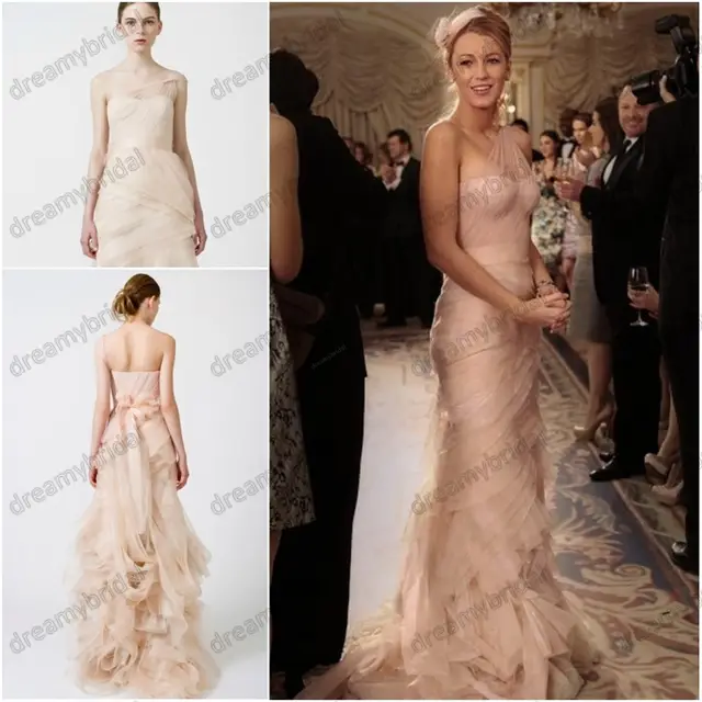 Free Shipping Custom Pageant Popular One Shoulder Blake Lively
