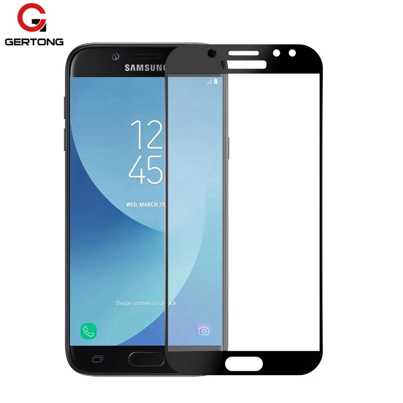 GerTong полное покрытие из закаленного стекла для samsung Galaxy J5 J7 A5 J3 A8 A6 Plus J6 Защитная пленка для экрана