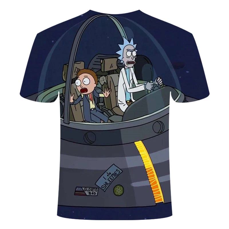 Прямая поставка, футболка Rick and Morty By Jm2 Art 3D, Мужская детская футболка, летние футболки с короткими рукавами и круглым вырезом, Азиатский Размер 6XL