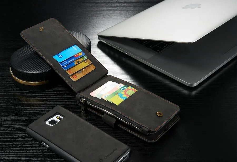 Натуральная кожа чехол для телефона для Samsung Galaxy S6/S6 Edge/S6 Edge Plus Винтаж мульти-функциональный держатель для карт, кошелек, чехол, покрытие