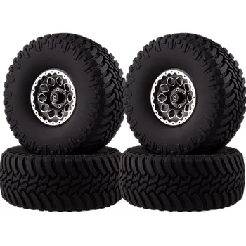 

2021-3033 Aluminum 2.2" Beadlock Wheels Rims & Super Swamper Rocks Tyre 128mm 4pcs For RC 1/10 Climbing Rock Crawler