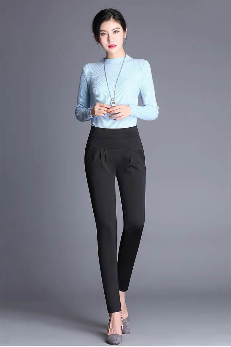 Новые Брендовые женские повседневные шаровары размера плюс 5XL 6XL, женские свободные брюки, эластичные штаны с высокой талией, Классические винтажные плиссированные штаны