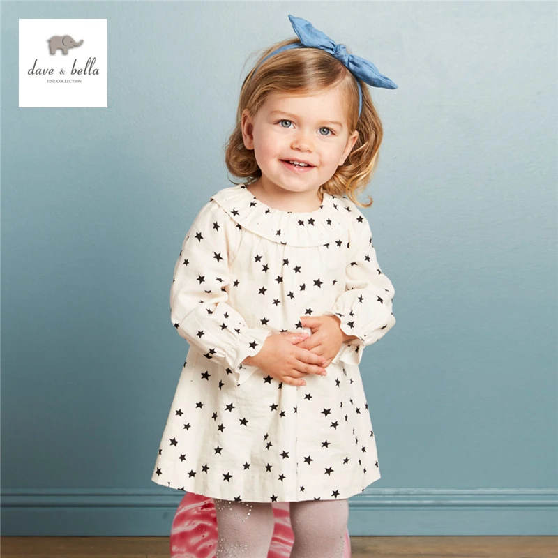Db3944 Dave Bella Automne Bebe Fille Etoiles Imprime Robe Bebe Mignon D Anniversaire Blanc Robe Filles Costumes Aliexpress