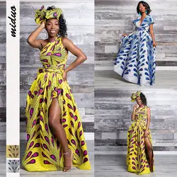 Новое лето 2019, модное платье в африканском стиле, персонализированная цифровая печать, различные способы ношения различных эффектов