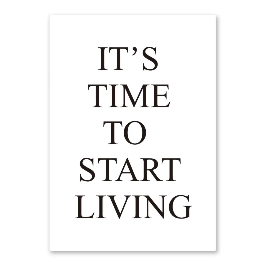 Life Quotes It s Time To Start Living Canvas Art Print Painting Life Quotes It s Time To Start Living Canvas Art Print Painting Poster Wall For Living Room Home Decor No Frame A4 in Painting & Calligraphy from