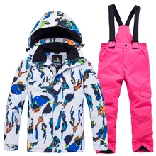 Tringa/детский лыжный костюм, детская ветронепроницаемая Водонепроницаемая теплая зимняя одежда для девочек и мальчиков, штаны, зимняя Лыжная куртка для сноуборда