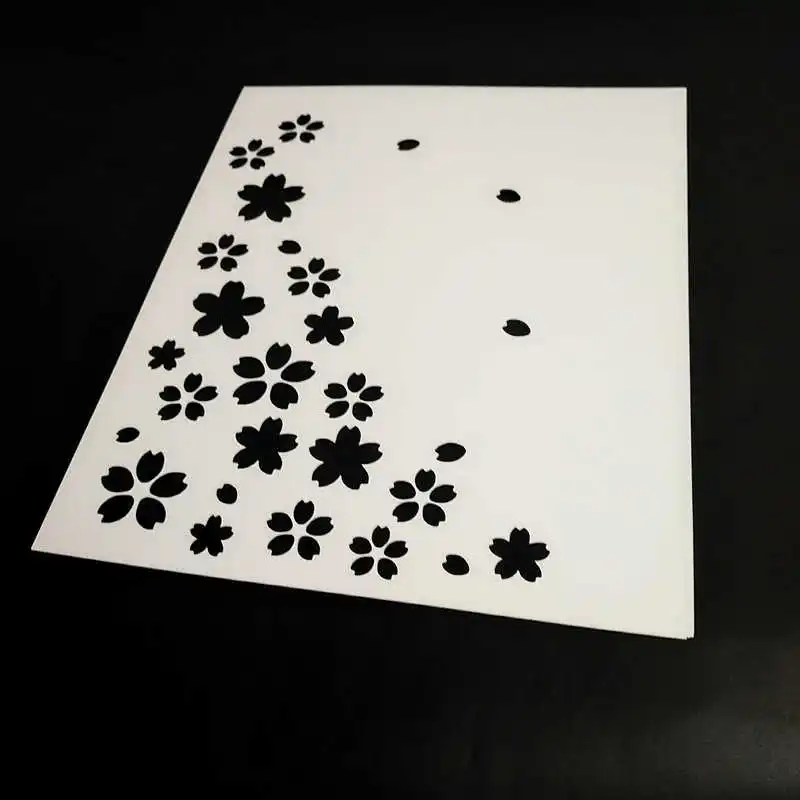 

2 designs,CHERRY BACKGROUND Stencil for Craft Projects, Scrapbooking,Card Making,gift box diy decor,Polymer Clay,18*22cm;21*21cm