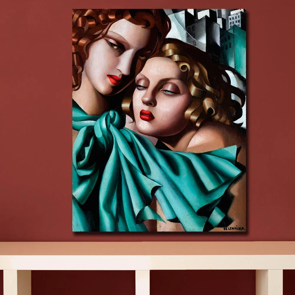 Модная картина маслом Tamara de lempicka LES Young Girls принты на холсте настенные картины | Рисование и каллиграфия -33008308104