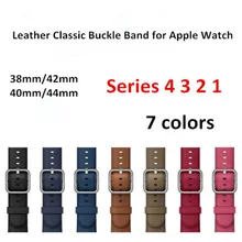 Замена кожаный классический пряжки ремешок для Apple Watch Series 4 3 2 1 40 мм/44 мм 38 мм /42 мм для iwatch Группа