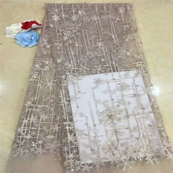 

2019 Latest French Nigerian Laces Fabrics High Quality Tulle African Laces Fabric Wedding African French Tulle Lace xc12-67