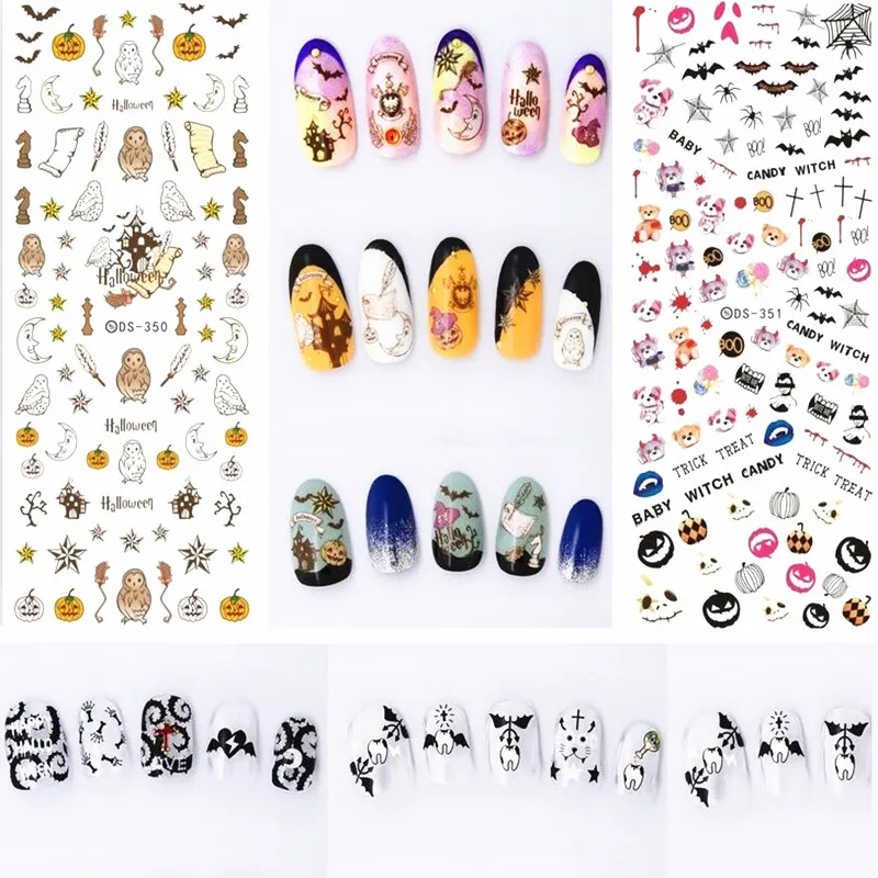 5 Pcs/lot Gel Varnish Stickers for Nails Sticker Nail Art Decorations Watermark Stickers Lips