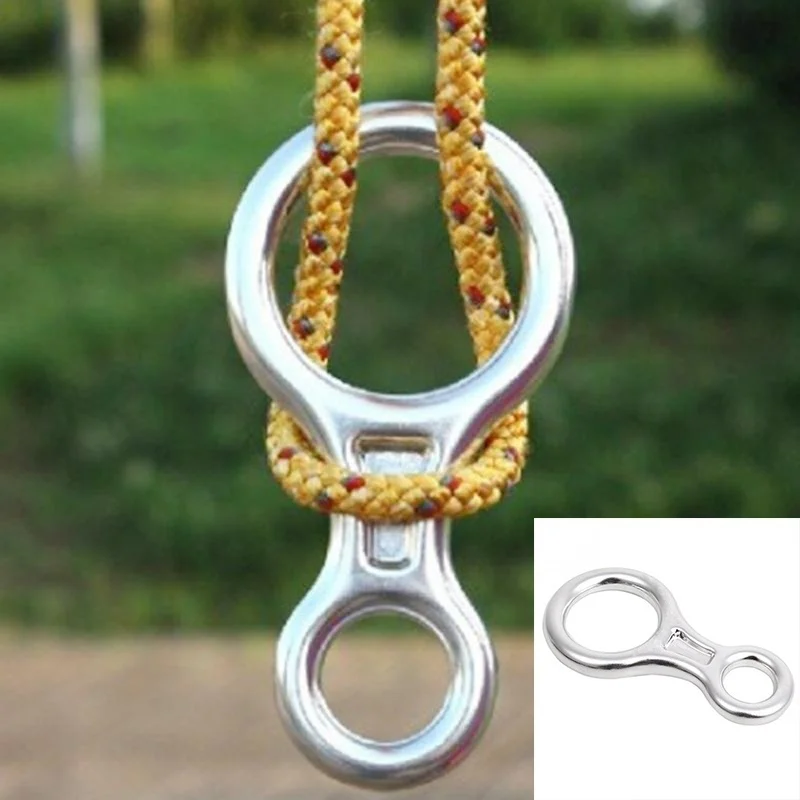 

Outdoor 35KN 8 Shape Descender Rock Climbing Carabiners Abseiling Downhill Safety Ring For Rock Climbing Equipment