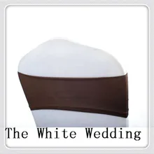 100 шт. шоколадный лайкра эластичный стул ленты без пряжки стул пояса для свадебной вечеринки украшение для банкета