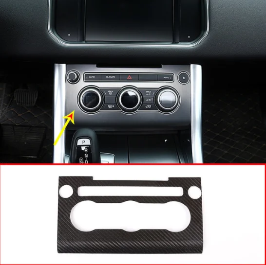 

Real Carbon Fiber Car Center Console AC Mode Panel Frame Cover Trim For Range Rover Sport RR Sport 2014-2017 Accessories