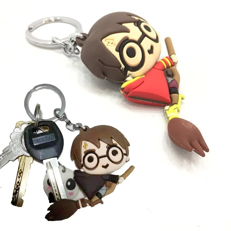 

Action HP Harri 3D PVC Keychain Toys HAGRID DOBBY HERMIONE RON Figurine Model Harri HP Toy for Kids Keychain Wholesale Supplier