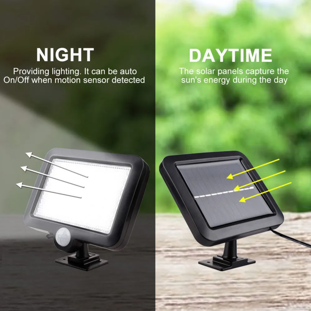 

56 LED Solar Power Wall Light Lamp Body Induction Motion Street Light Sensor Waterproof Outdoor Light for Garden Yard Bar Rode