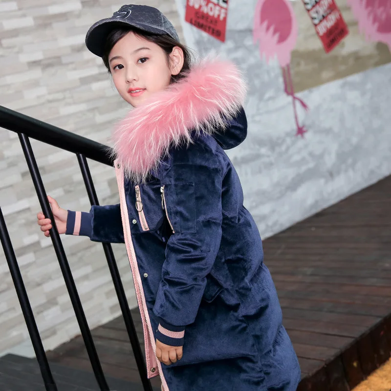 

Girl Winter Coat Children Winter Jacket Down Coat Kids Warm Long Outerwear Parkas Warm Down Jackets For Kids Girls