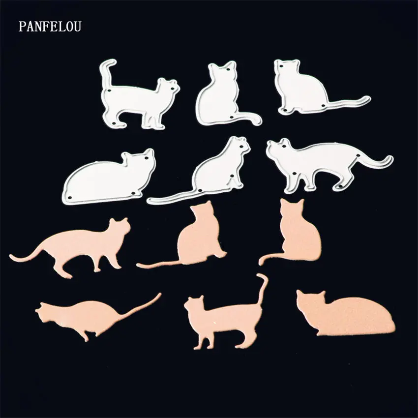 

PANFELOU Metal craft The cat group paper die cutting dies for Scrapbooking/DIY Christmas wedding Halloween cards