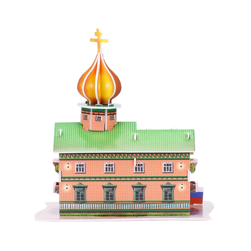 MEOA картонная 3D головоломка, игрушка Русская модель замка, европейский город, сборочные наборы, обучающая игрушка для детей, рождественский подарок