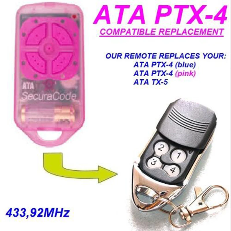 

50pcs ATA PTX4 transmitter garage door remote control gate opener free shipping