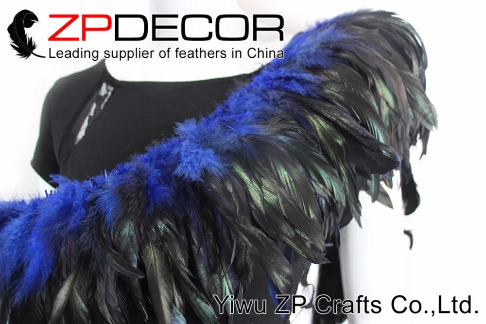 ROYAL BLUE Half Bronze Coque Tail Strung feathers (13)