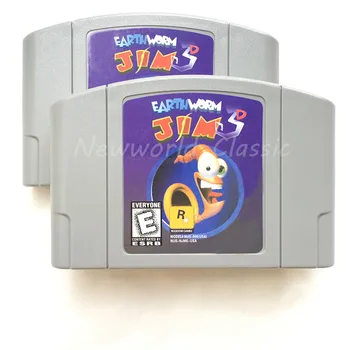 

Earth Worm Jim 3D English Languae Video Game Cartridge Card for 64 Bit Game Console US NTSC Version