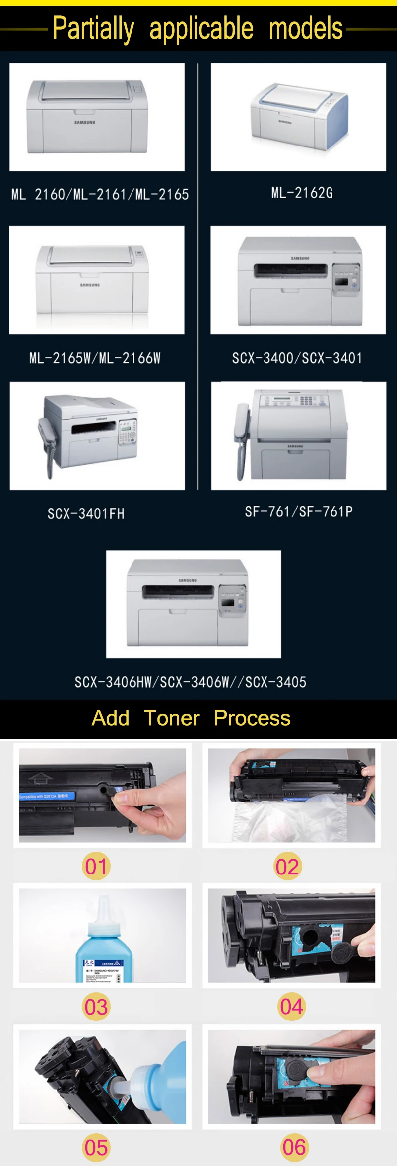MLT-D101s MLT D101s D101 картридж для тонера к принтеру,+ порошок для электростатической печати для samsung ML-2161 ML-2162G мл 2165 2165W SCX-3400 SF-761 761P