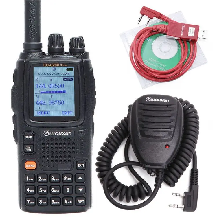 Wouxun KG-UV9D Plus обновленный Многофункциональный DTMF двухсторонний Raidos, 7 диапазонов, включая Воздушный диапазон 136-174 МГц/400-512 МГц - Цвет: as pic show