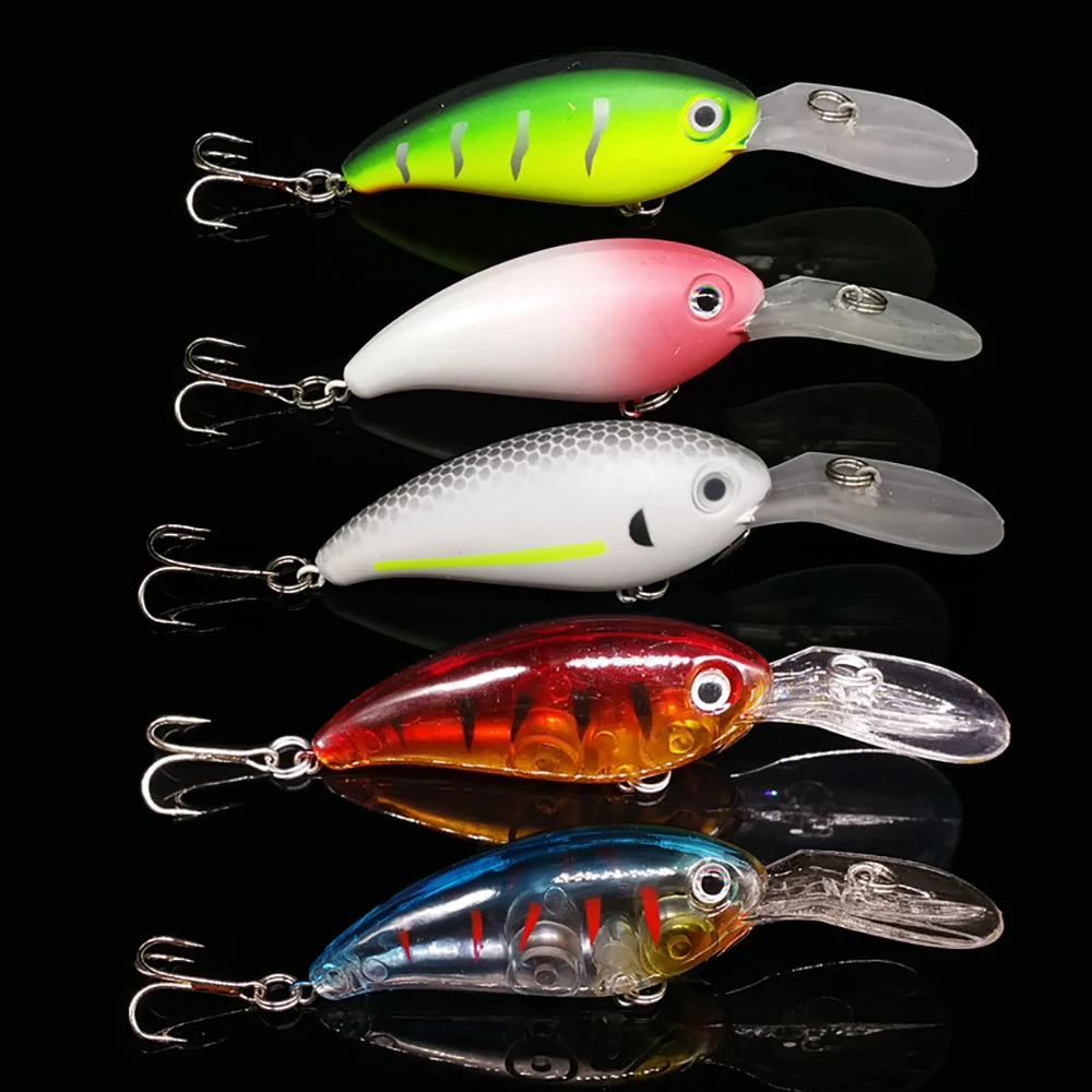 15G 10CM Fishing Lures rock Crank Bait Crankbait Minnow Vib Bass Treble Hooks Swing swim Hard