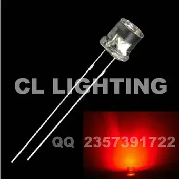 

Flat top 5mm led RED color diodes 1.8-2.2V wide angle DIP LED 625-630nm Free shipping Light emitting diode