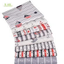 Chainho, желтовато-коричневый, серый океан серии, печатных твиловая, хлопковая ткань, Лоскутная Ткань для DIY лоскутного шитья для детей и малышей Материал, 100x160 см