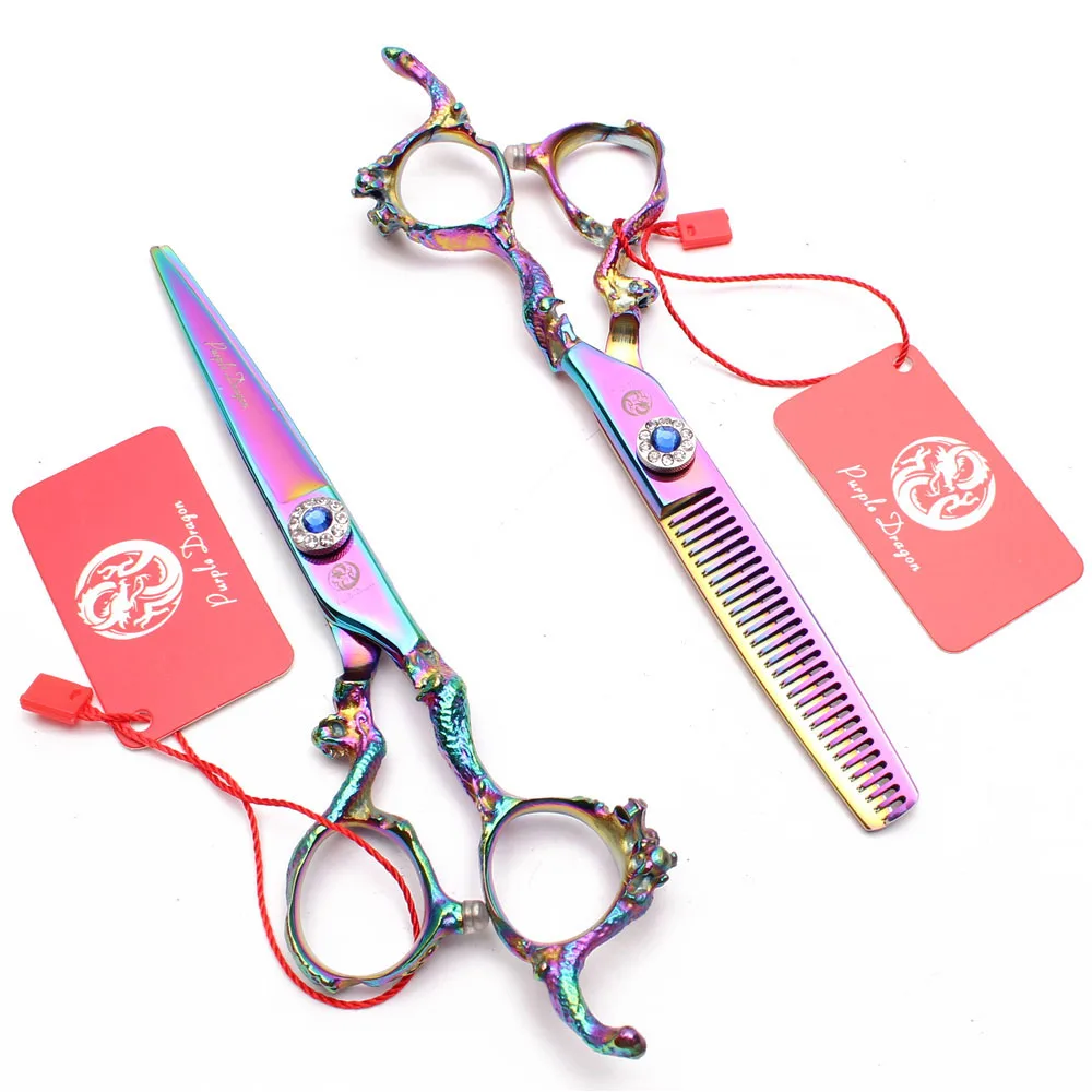 

2Pcs Z9003 6" Stainless Professional Hairdressing Scissors Thinning Shears Cutting Scissors Salon Hair Scissors Set Dropshipping