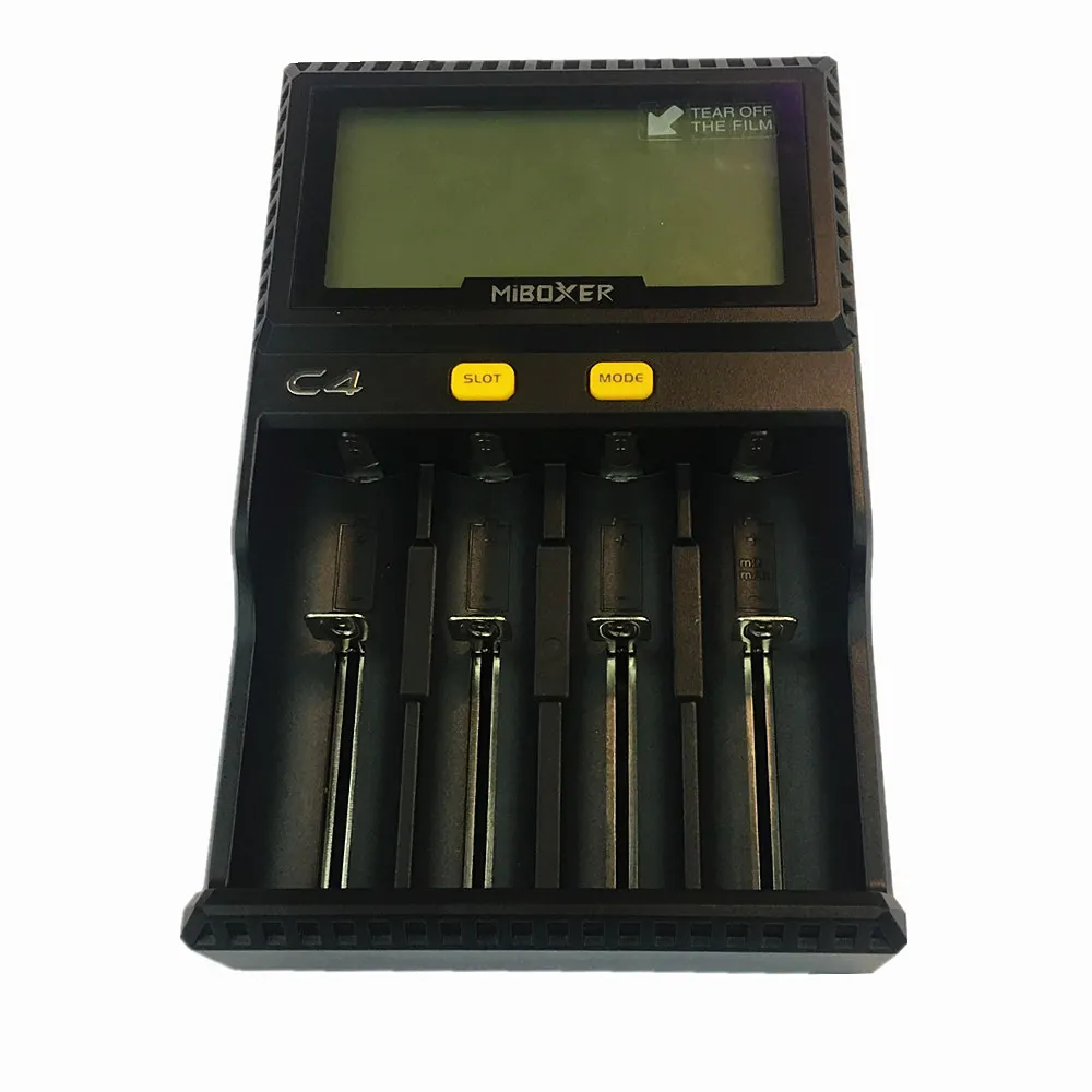 Оригинальный miboxer C4 ЖК-дисплей Smart Батарея Зарядное устройство для литий-ионных IMR INR ICR LiFePO4 18650 14500 26650 батарейки ААА 100-800 мАч