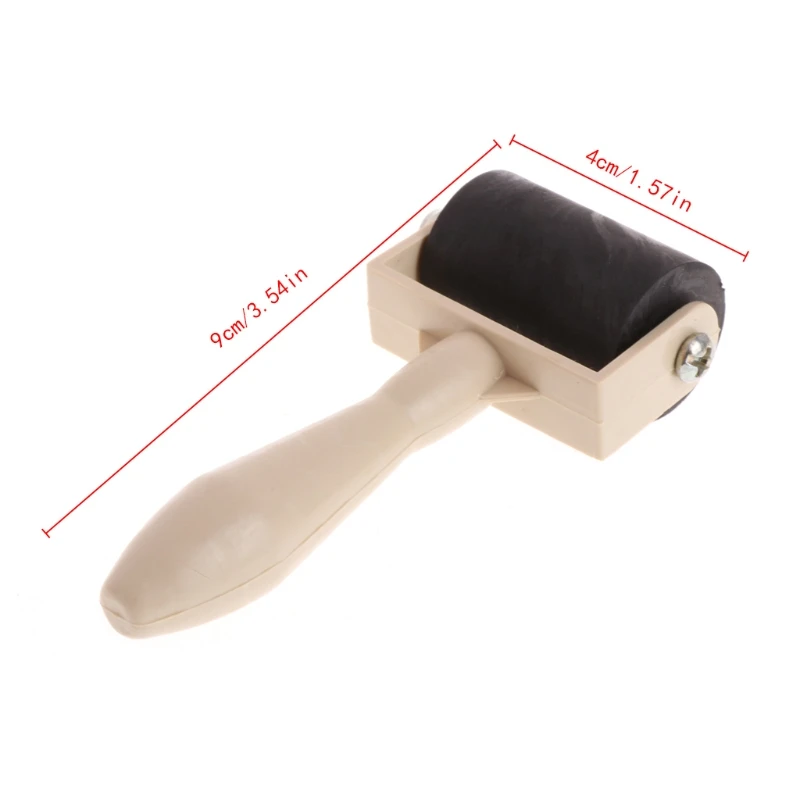 

3.5cm Heavy Duty Hard Rubber Roller Printing Screen Plastic Frame Craft Tool