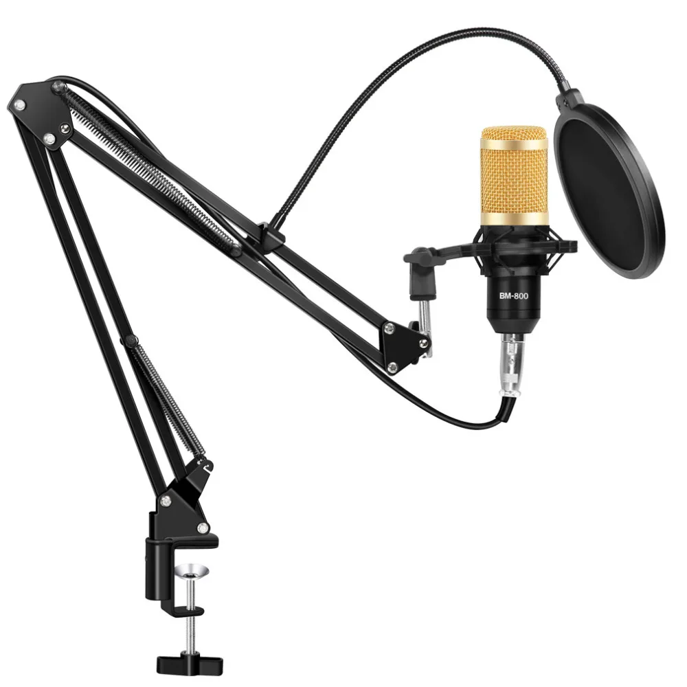 Bm 800 Karaoke micrófono Bluetooth profesional bm800 estudio micrófono de condensador paquete Mikrofon con filtro de alimentación Phantom - 4