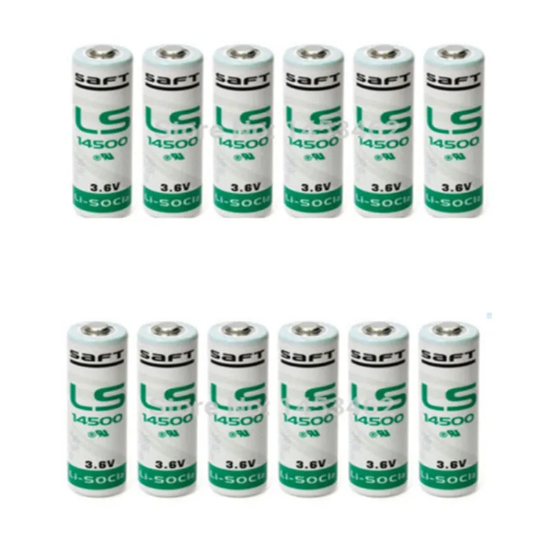 

12PCS SAFT LS14500 ER14505 AA 3.6V 2450mAh lithium battery for facility equipment spare generic lithium battery primary battery